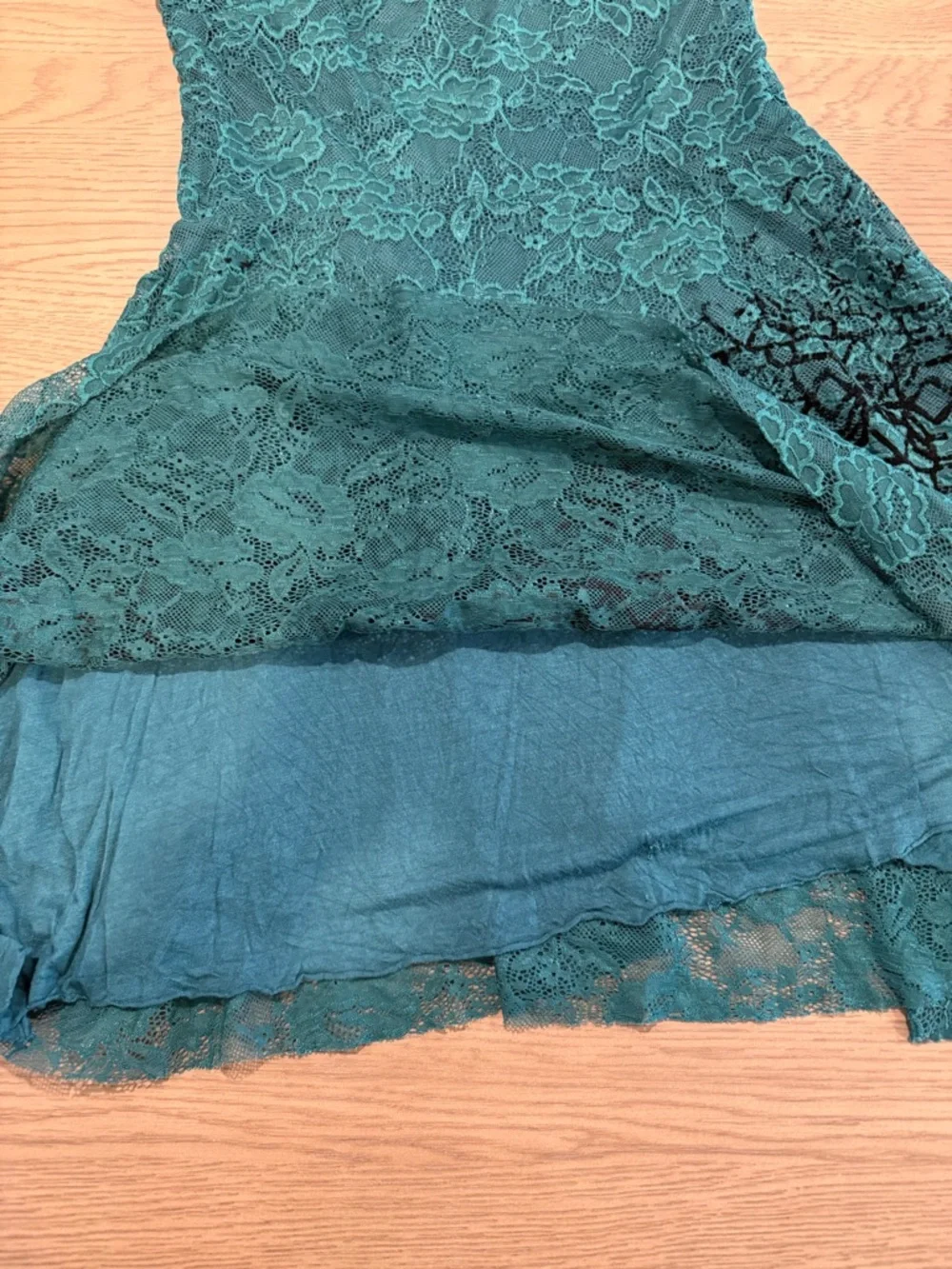 Free‎ People Lace Slip Dress Boho Fairy Grunge Babydoll Medium Forest Whimsical